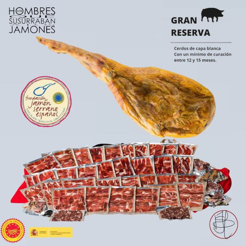 Jamón Serrano Reserva  Cortado y Envasado al Vacío